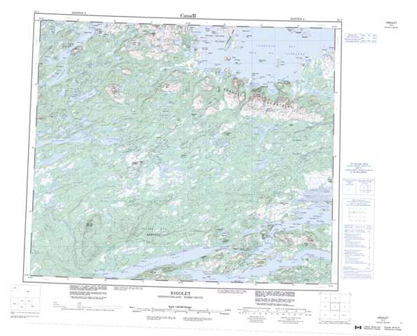 Rigolet Topographic Map that you can print: NTS 013J at 1:250,000 Scale