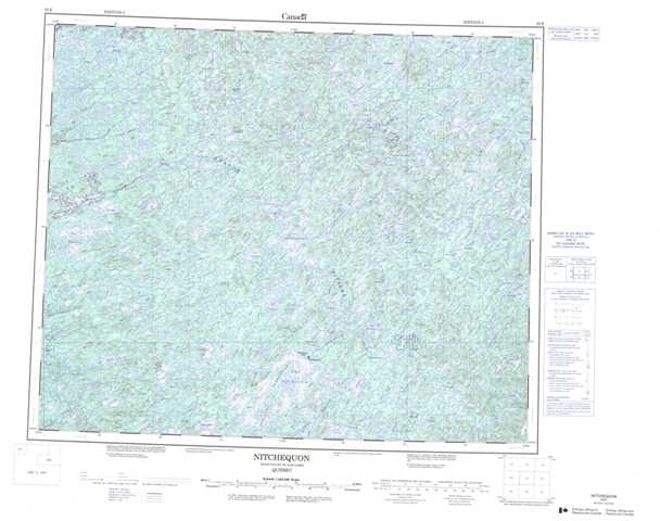 Printable Nitchequon Topographic Map 023E at 1:250,000 scale