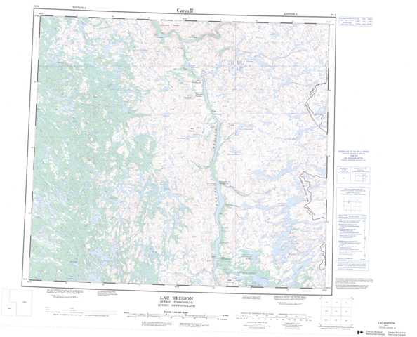 Lac Brisson Topographic Map that you can print: NTS 024A at 1:250,000 Scale