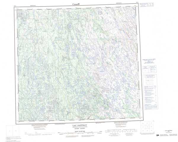 Lac Saffray Topographic Map that you can print: NTS 024G at 1:250,000 Scale