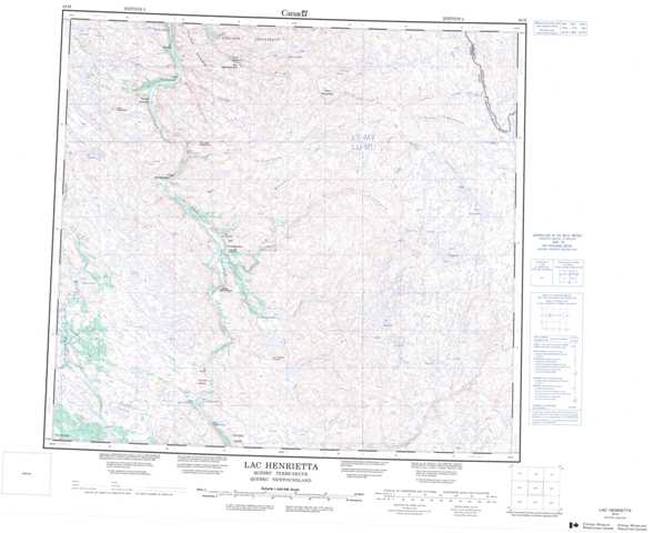 Lac Henrietta Topographic Map that you can print: NTS 024H at 1:250,000 Scale