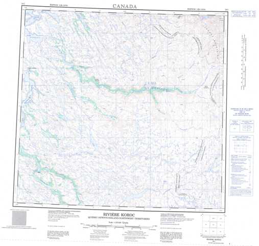 Printable Riviere Koroc Topographic Map 024I at 1:250,000 scale