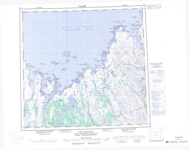 Lac Ralleau Topographic Map that you can print: NTS 024J at 1:250,000 Scale