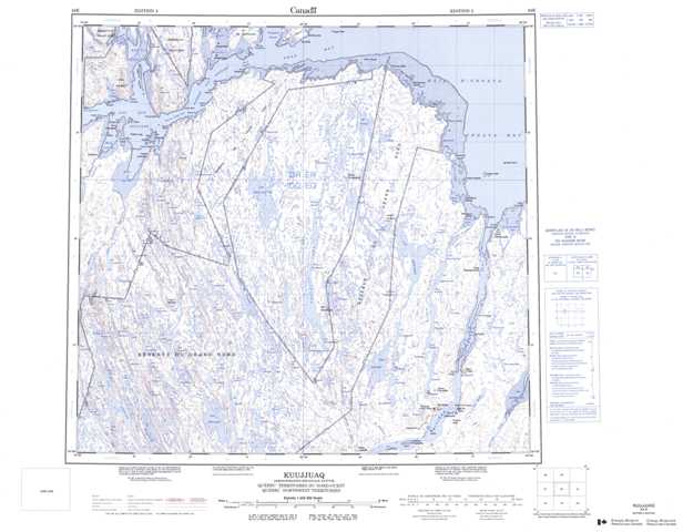 Kuujjuaq Topographic Map that you can print: NTS 024K at 1:250,000 Scale