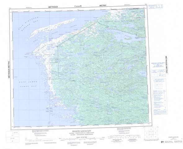 Pointe Louis-Xiv Topographic Map that you can print: NTS 033L at 1:250,000 Scale