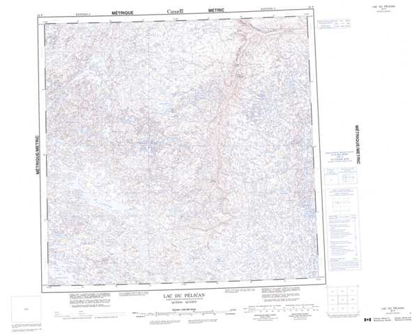 Lac Du Pelican Topographic Map that you can print: NTS 034P at 1:250,000 Scale