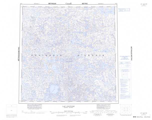 Lac Couture Topographic Map that you can print: NTS 035B at 1:250,000 Scale