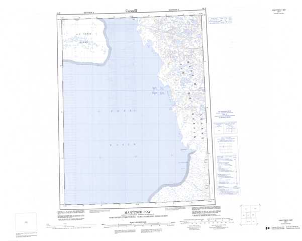 Printable Hantzsch Bay Topographic Map 036P at 1:250,000 scale