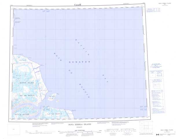 Nova Zembla Island Topographic Map that you can print: NTS 038A at 1:250,000 Scale