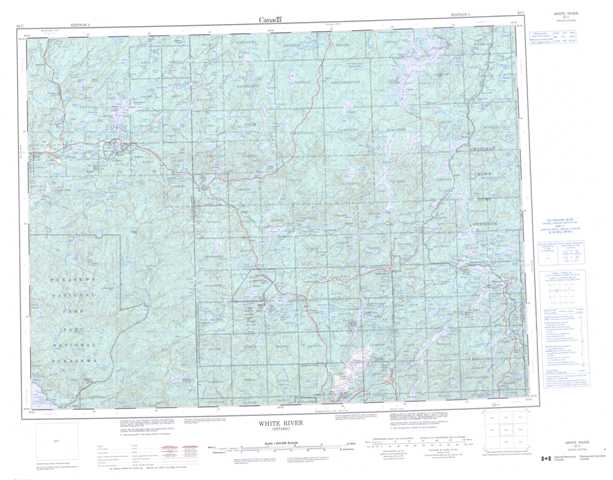 White River Topographic Map that you can print: NTS 042C at 1:250,000 Scale