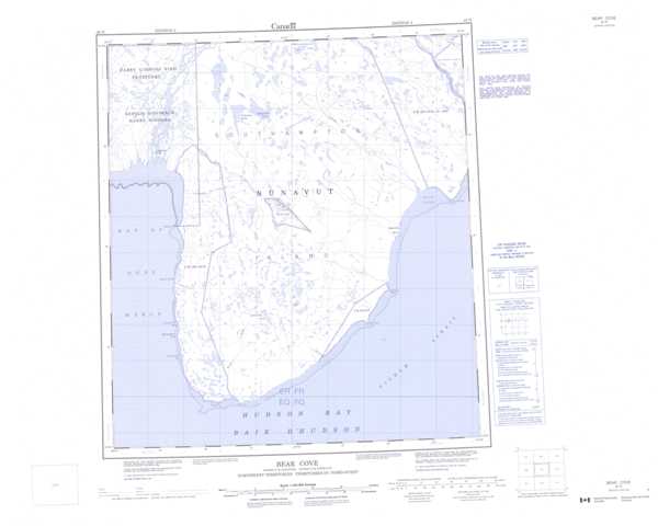Printable Bear Cove Topographic Map 045N at 1:250,000 scale