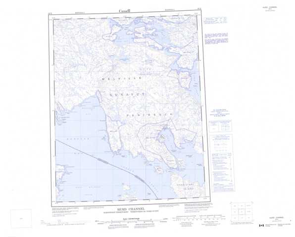 Hurd Channel Topographic Map that you can print: NTS 046K at 1:250,000 Scale
