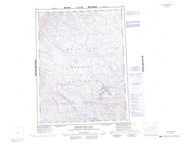 Printable Miertsching Lake Topographic Map 046N at 1:250,000 scale