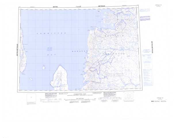 Committee Bay Topographic Map that you can print: NTS 047B at 1:250,000 Scale