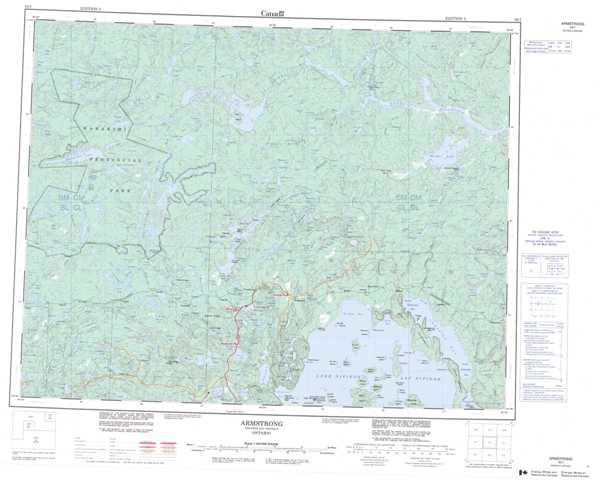 Printable Armstrong Topographic Map 052I at 1:250,000 scale