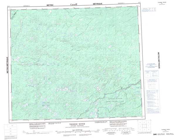 Thorne River Topographic Map that you can print: NTS 053J at 1:250,000 Scale