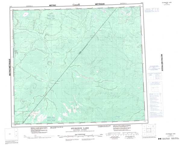 Printable Sturgeon Lake Topographic Map 053O at 1:250,000 scale