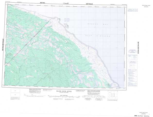 Black Duck River Topographic Map that you can print: NTS 054A at 1:250,000 Scale