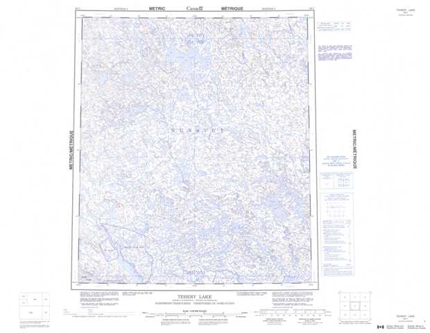 Tehery Lake Topographic Map that you can print: NTS 056C at 1:250,000 Scale