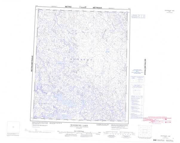 Woodburn Lake Topographic Map that you can print: NTS 056E at 1:250,000 Scale