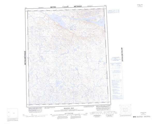 Printable Wager Bay Topographic Map 056G at 1:250,000 scale