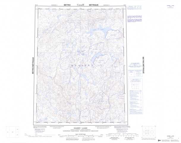 Darby Lake Topographic Map that you can print: NTS 056N at 1:250,000 Scale