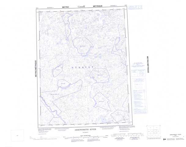 Printable Arrowsmith River Topographic Map 056O at 1:250,000 scale