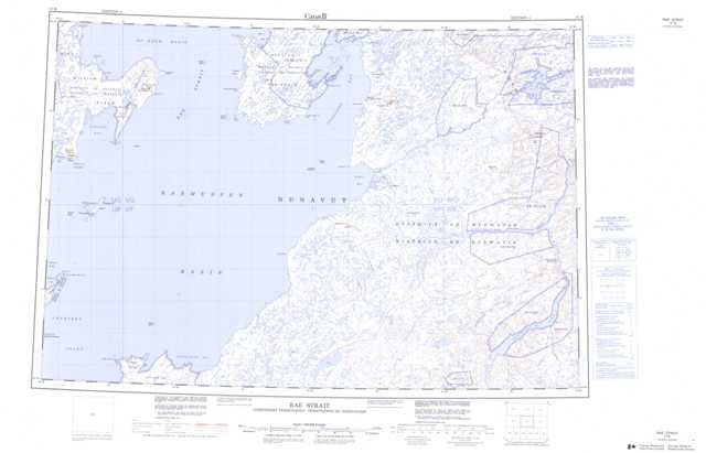 Rae Strait Topographic Map that you can print: NTS 057B at 1:250,000 Scale
