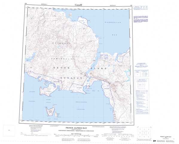 Printable Prince Alfred Bay Topographic Map 059B at 1:250,000 scale