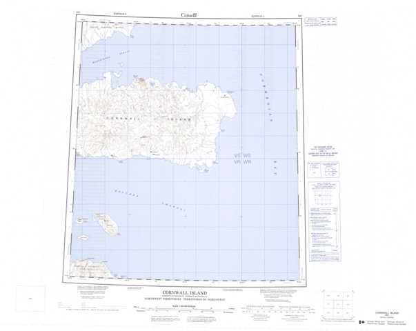 Printable Cornwall Island Topographic Map 059C at 1:250,000 scale