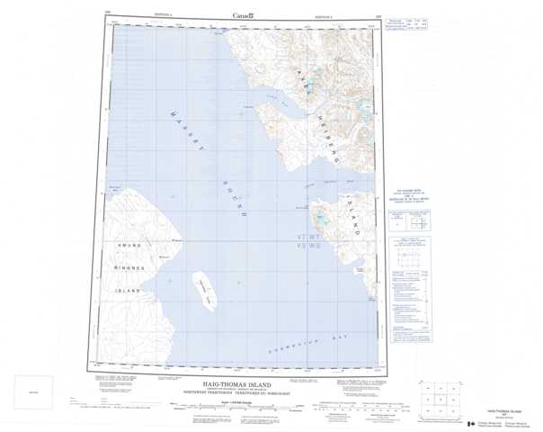 Printable Haig-Thomas Island Topographic Map 059F at 1:250,000 scale