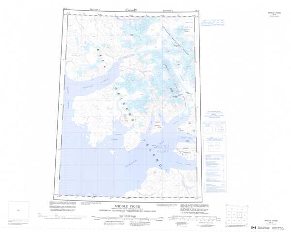Printable Middle Fiord Topographic Map 059G at 1:250,000 scale