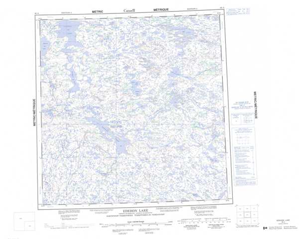 Printable Edehon Lake Topographic Map 065A at 1:250,000 scale