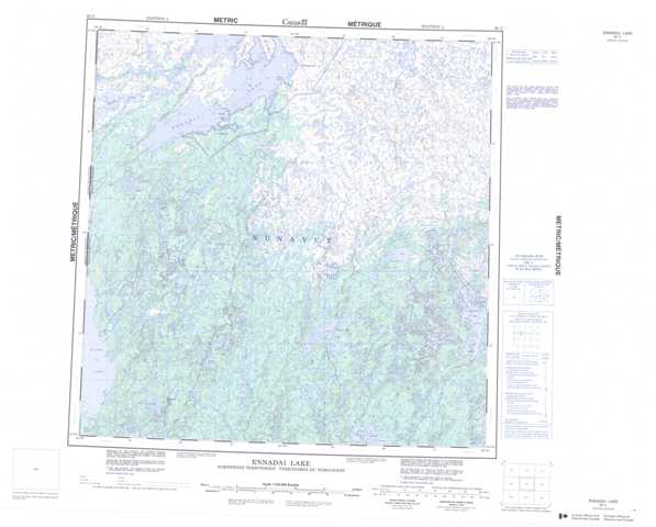 Printable Ennadai Lake Topographic Map 065C at 1:250,000 scale