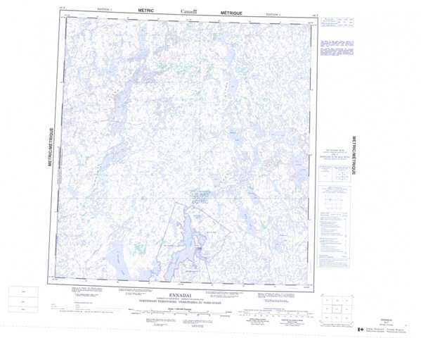 Ennadai Topographic Map that you can print: NTS 065F at 1:250,000 Scale