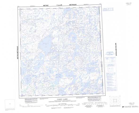 Carey Lake Topographic Map that you can print: NTS 065L at 1:250,000 Scale