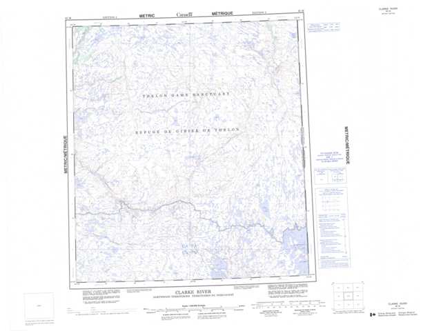 Printable Clarke River Topographic Map 065M at 1:250,000 scale