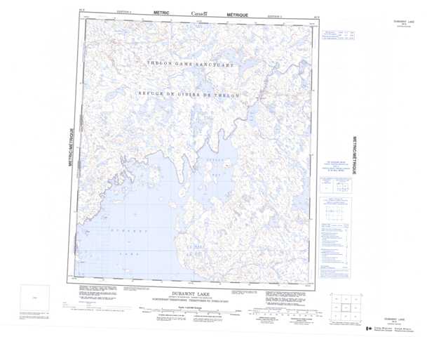 Printable Dubawnt Lake Topographic Map 065N at 1:250,000 scale