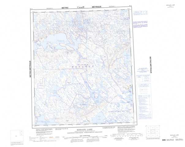 Printable Schultz Lake Topographic Map 066A at 1:250,000 scale