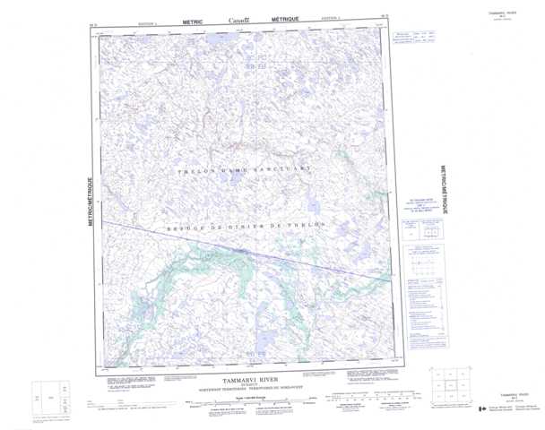 Printable Tammarvi River Topographic Map 066D at 1:250,000 scale
