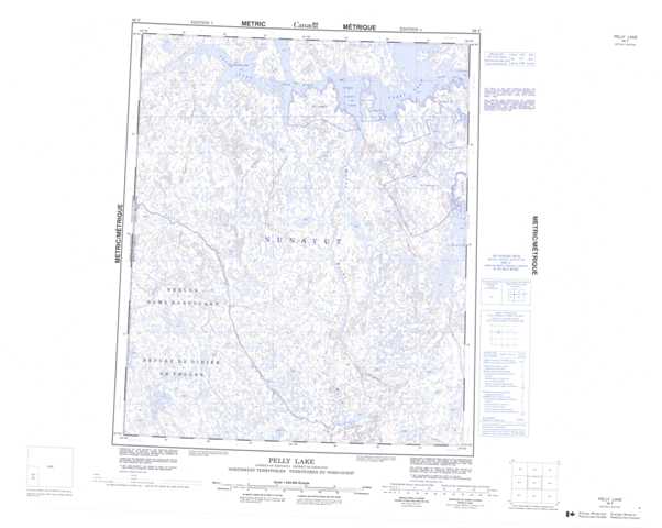 Printable Pelly Lake Topographic Map 066F at 1:250,000 scale