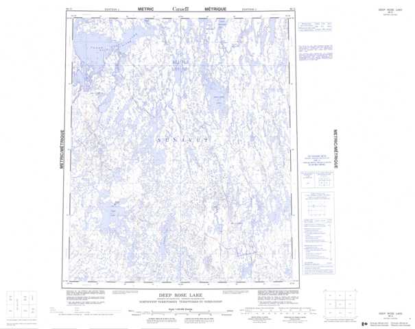 Printable Deep Rose Lake Topographic Map 066G at 1:250,000 scale
