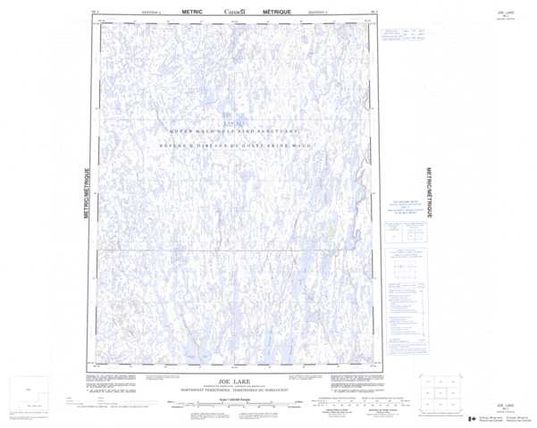 Printable Joe Lake Topographic Map 066J at 1:250,000 scale