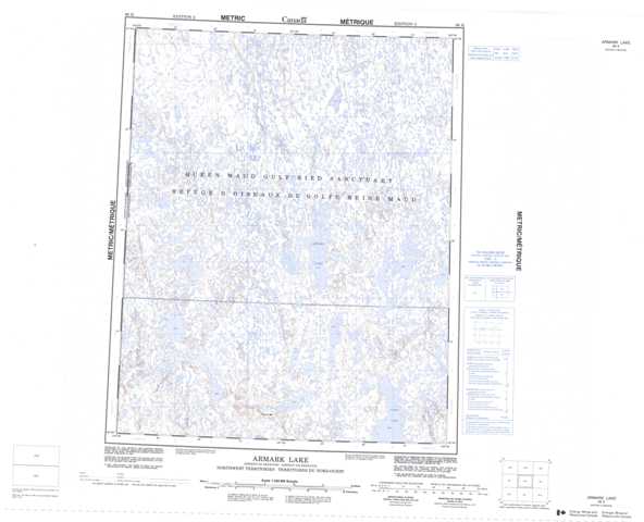 Printable Armark Lake Topographic Map 066K at 1:250,000 scale