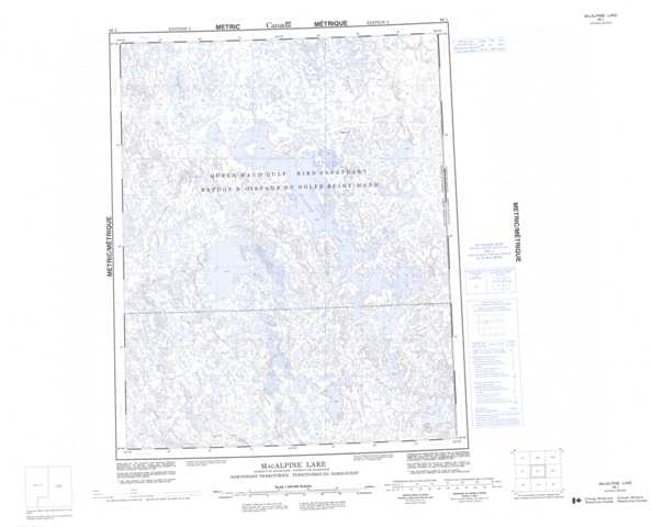 Printable Macalpine Lake Topographic Map 066L at 1:250,000 scale