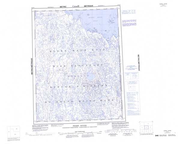 Printable Perry River Topographic Map 066M at 1:250,000 scale
