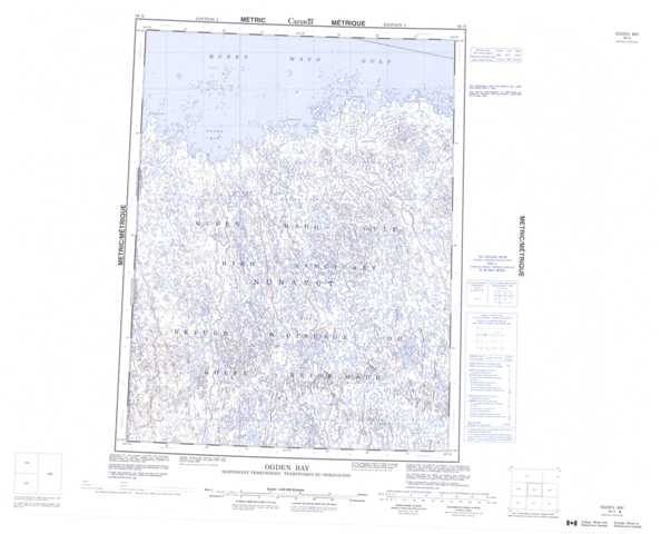 Ogden Bay Topographic Map that you can print: NTS 066N at 1:250,000 Scale