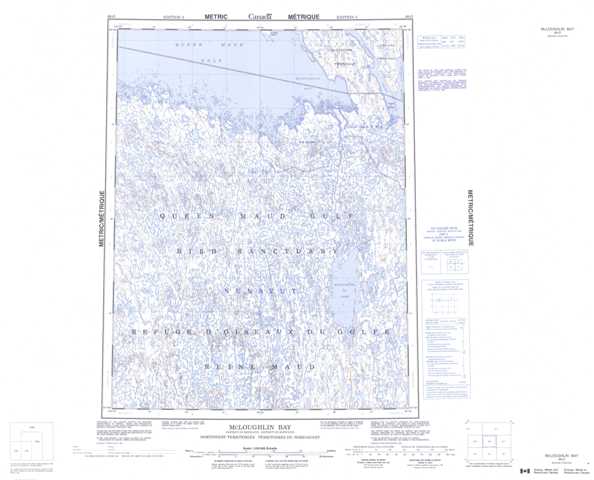 Printable Mcloughlin Bay Topographic Map 066O at 1:250,000 scale