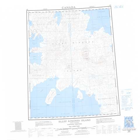 Printable Ellef Ringnes Island Topographic Map 069F at 1:250,000 scale