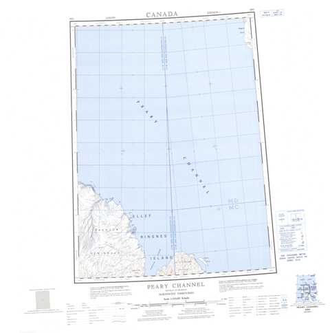Peary Channel Topographic Map that you can print: NTS 069G at 1:250,000 Scale